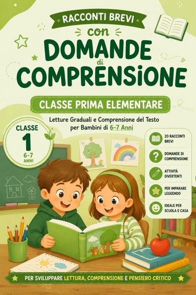 Produktbild: Racconti Brevi con Domande di Comprensione. Classe Prima Elementare
