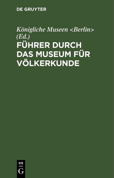 Produktbild: F&uuml;hrer durch das Museum f&uuml;r V&ouml;lkerkunde