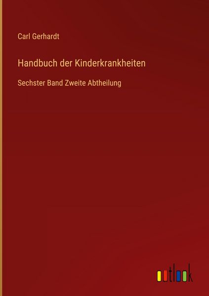 Produktbild: Handbuch der Kinderkrankheiten