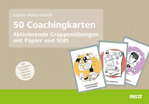 Produktbild: 50 Coachingkarten Aktivierende Gruppen&uuml;bungen mit Papier und Stift