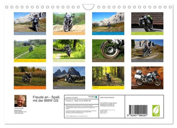 Produktbild: Freude an - Spa&szlig; mit der BMW GS (Wandkalender 2026 DIN A4 quer), CALVENDO Monatskalender