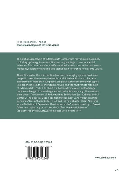 Produktbild: Statistical Analysis of Extreme Values