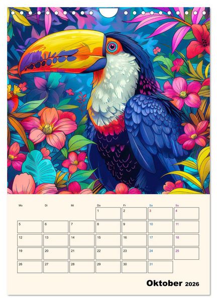 Produktbild: Dschungeltiere - Einzigartige Faszination (Wandkalender 2026 DIN A4 hoch), CALVENDO Monatskalender
