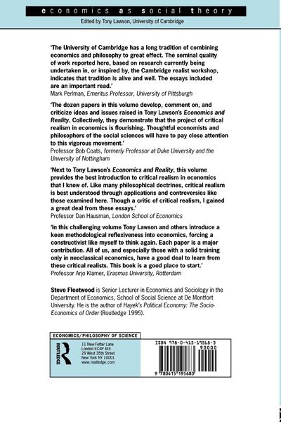Produktbild: Critical Realism in Economics