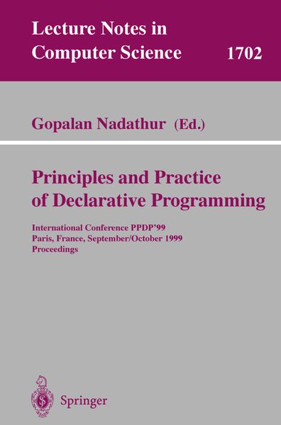 Produktbild: Principles and Practice of Declarative Programming