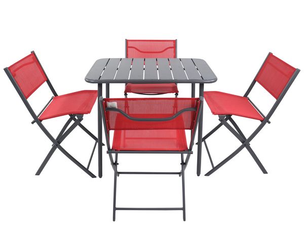 Produktbild: 5 tlg. Bistroset Balkonset Gartenset Sumila 80x55