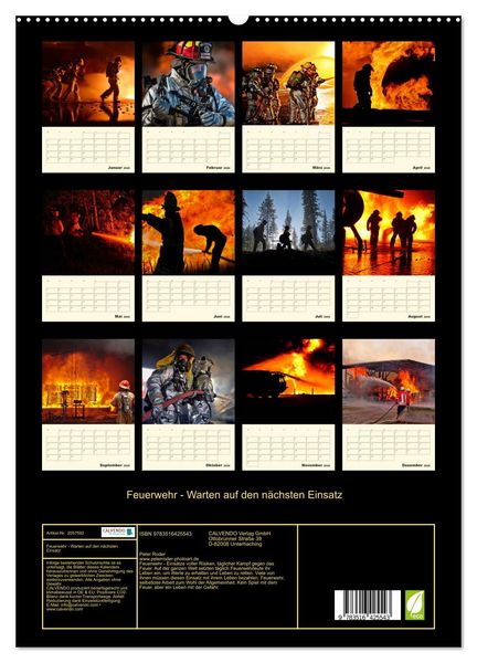 Produktbild: Feuerwehr - Warten auf den n&auml;chsten Einsatz (hochwertiger Premium Wandkalender 2026 DIN A2 hoch), Kunstdruck in Hochglanz