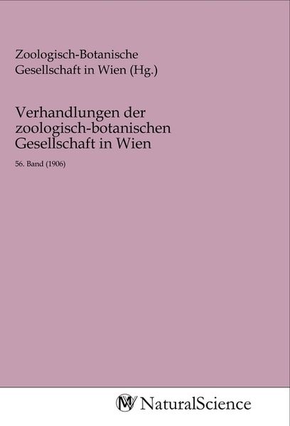 Produktbild: Verhandlungen der zoologisch-botanischen Gesellschaft in Wien