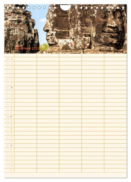 Produktbild: EXOTISCHES S&Uuml;DOSTASIEN - Familienplaner 2026 (Wandkalender 2026 DIN A4 hoch), CALVENDO Monatskalender