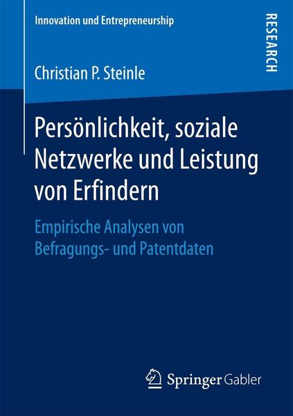 Produktbild: Pers&ouml;nlichkeit, soziale Netzwerke und Leistung von Erfindern