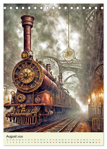 Produktbild: Retro Rides with Steam and Steel (Desk Calendar 2026 DIN A5 portrait), CALVENDO 12 Month DeskCalendar