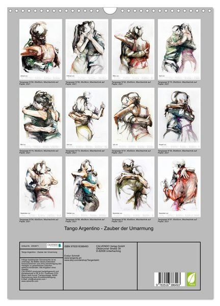 Produktbild: Tango Argentino - Zauber der Umarmung (Wandkalender 2026 DIN A3 hoch), CALVENDO Monatskalender