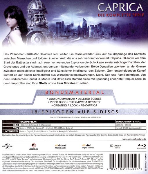 Produktbild: Caprica - Die komplette Serie [5 BRs]