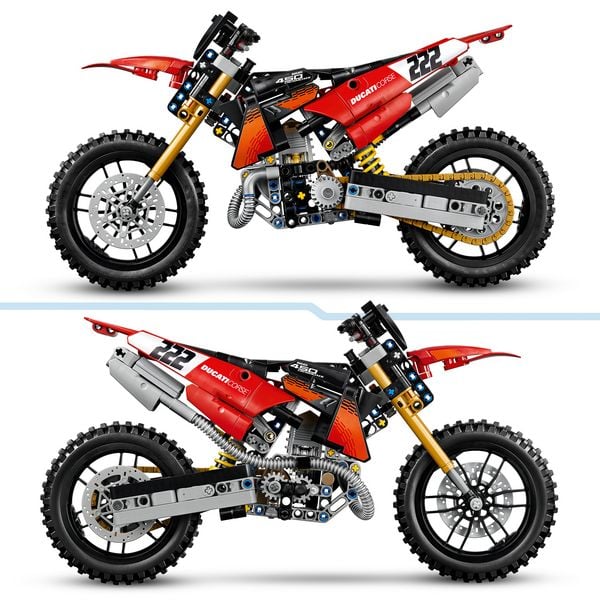 Produktbild: LEGO Technic Ducati Desmo450 MX Factory Motorrad Spielzeug 42238