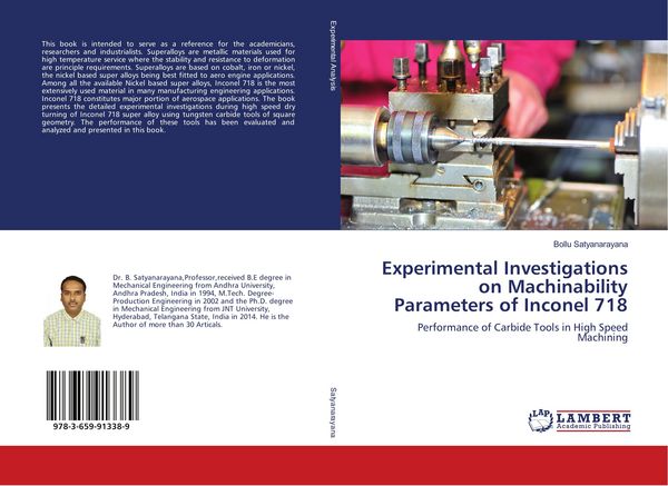 Produktbild: Experimental Investigations on Machinability Parameters of Inconel 718