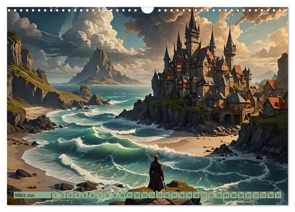 Produktbild: Mittelalterliche St&auml;dte und Burgen (Wandkalender 2026 DIN A3 quer), CALVENDO Monatskalender