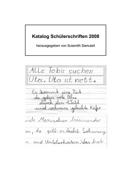 Produktbild: Katalog Sch&uuml;lerschriften 2008
