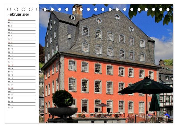 Produktbild: Eine Perle in der Eifel - Monschau (Tischkalender 2026 DIN A5 quer), CALVENDO Monatskalender