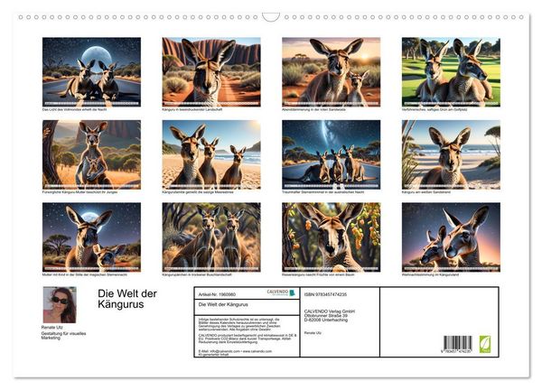 Produktbild: Die Welt der K&auml;ngurus (Wandkalender 2026 DIN A2 quer), CALVENDO Monatskalender