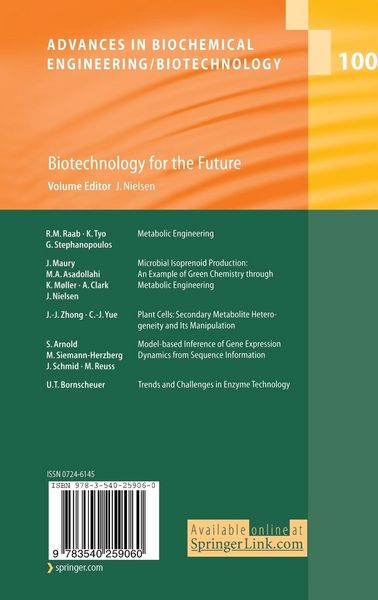 Produktbild: Biotechnology for the Future