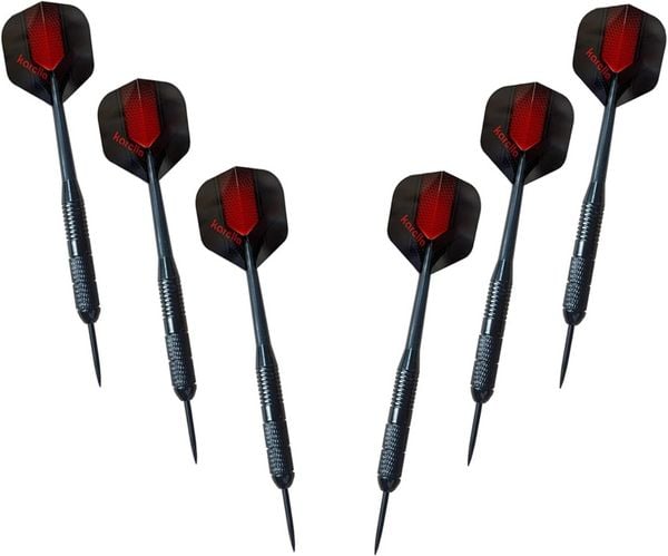 Produktbild: Karella 855003 - Dartboard Bullout Set inkl. 2 Set Darts, Bristle Steel Dartboard, 45 cm