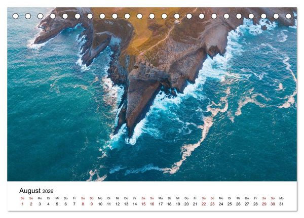 Produktbild: &Uuml;ber den Wolken - Spektakul&auml;re Luftaufnahmen (Tischkalender 2026 DIN A5 quer), CALVENDO Monatskalender