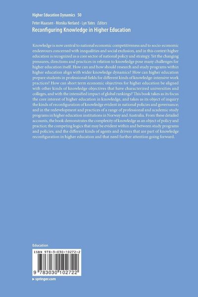 Produktbild: Reconfiguring Knowledge in Higher Education