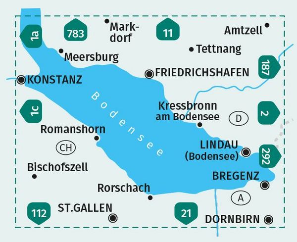 Produktbild: KOMPASS Wanderkarte 1b Bodensee Ost 1:50.000