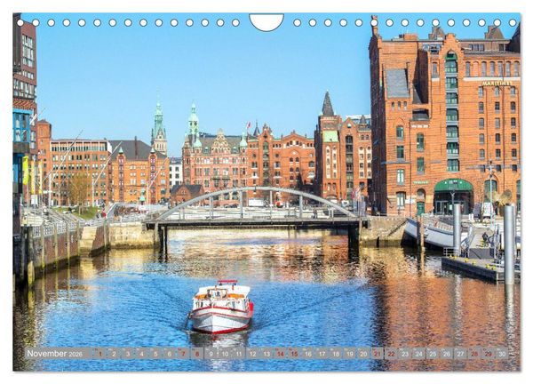 Produktbild: HAMBURG - Maritime Metropole (Wandkalender 2026 DIN A4 quer), CALVENDO Monatskalender