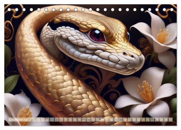 Produktbild: Tiere im Jugendstil - Eine Hommage an die Sch&ouml;nheit des Art Nouveau (Tischkalender 2026 DIN A5 quer), CALVENDO Monatskalender
