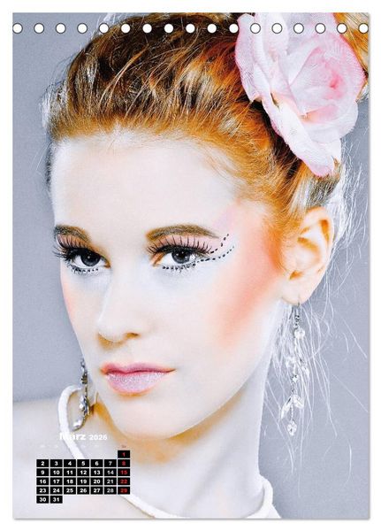 Produktbild: Extrem Make-Up Portraits (Tischkalender 2026 DIN A5 hoch), CALVENDO Monatskalender
