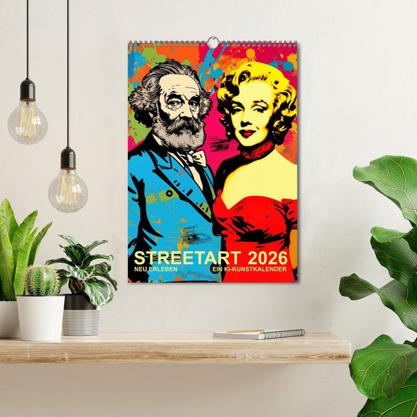 Produktbild: STREETART Neu Erleben Ein KI-Kunstkalender (Wandkalender 2026 DIN A3 hoch), CALVENDO Monatskalender