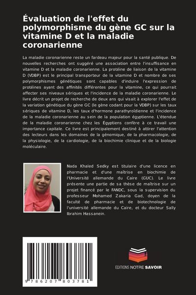 Produktbild: &Eacute;valuation de l'effet du polymorphisme du g&egrave;ne GC sur la vitamine D et la maladie coronarienne