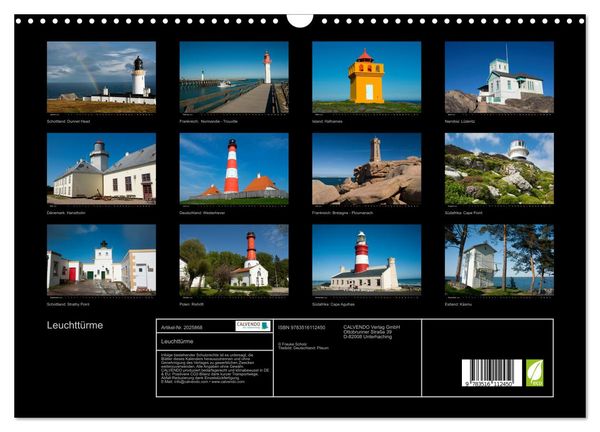Produktbild: Leuchtt&uuml;rme (Wandkalender 2026 DIN A3 quer), CALVENDO Monatskalender