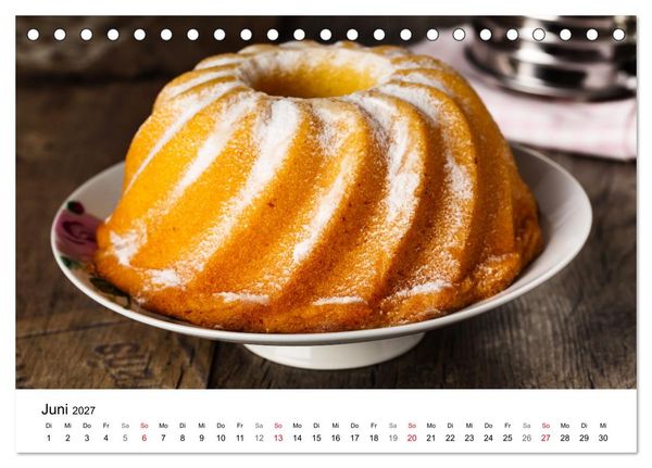 Produktbild: Kuchen, Kekse und Geb&auml;ck - s&uuml;&szlig; und lecker durch das Jahr (Tischkalender 2027 DIN A5 quer), CALVENDO Monatskalender
