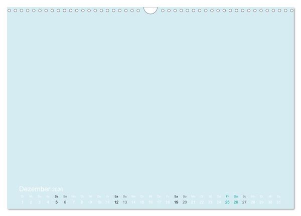 Produktbild: Bastelkalender - hell Blau (Wandkalender 2026 DIN A3 quer), CALVENDO Monatskalender