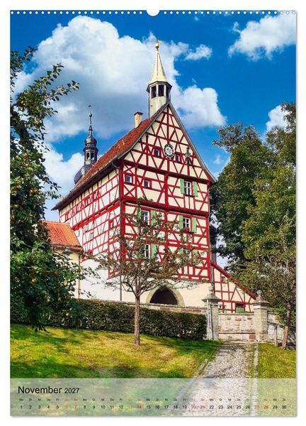 Produktbild: Romantisches Franken (Wandkalender 2027 DIN A2 hoch), CALVENDO Monatskalender