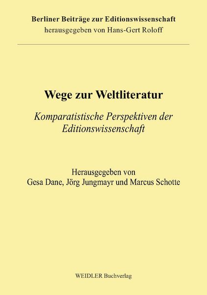 Produktbild: Wege zur Weltliteratur