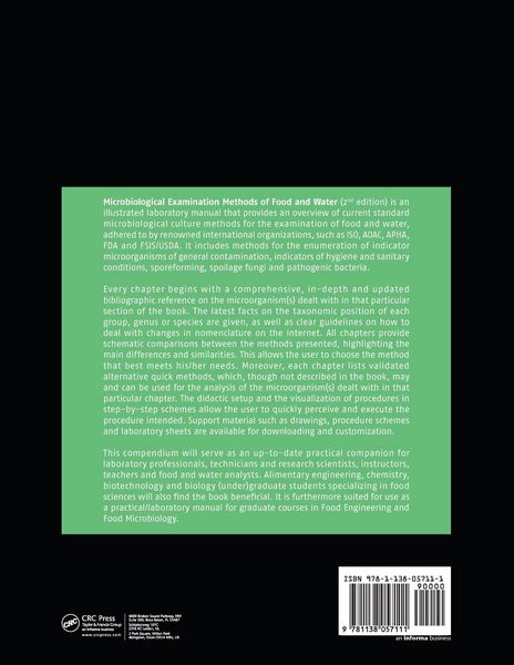 Produktbild: Microbiological Examination Methods of Food and Water
