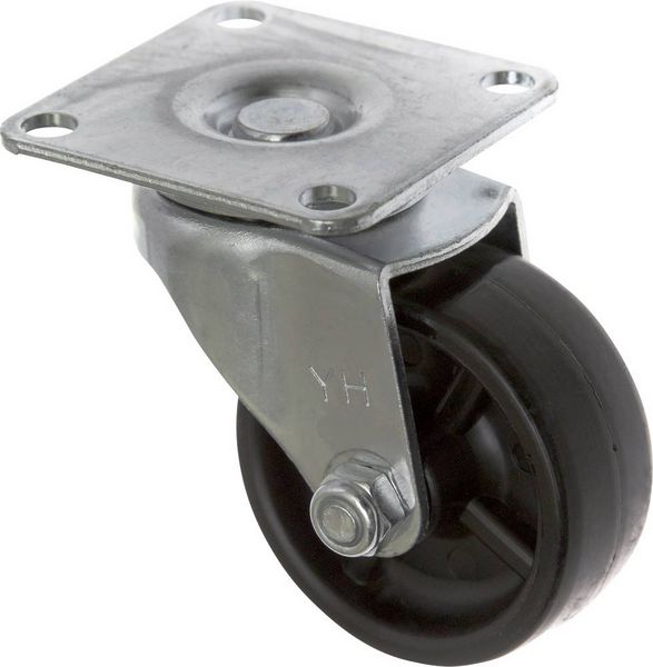 Produktbild: TOOLCRAFT TO-5137893 Bockrolle Gummi 50mm mit Anschraubplatte Tragf&auml;higkeit (max.): 50kg
