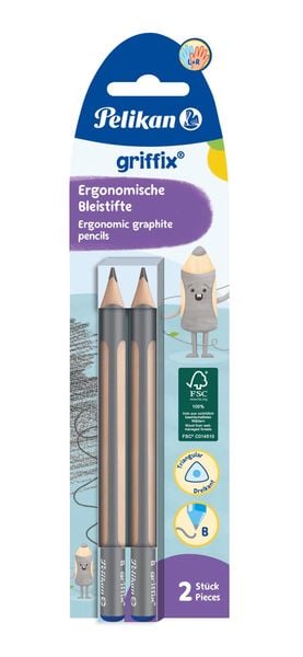 Produktbild: Pelikan Bleistift griffix&reg; St&auml;rke B, 2er Set