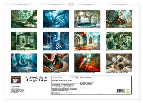 Produktbild: Architektonische Unm&ouml;glichkeiten (Wandkalender 2026 DIN A2 quer), CALVENDO Monatskalender