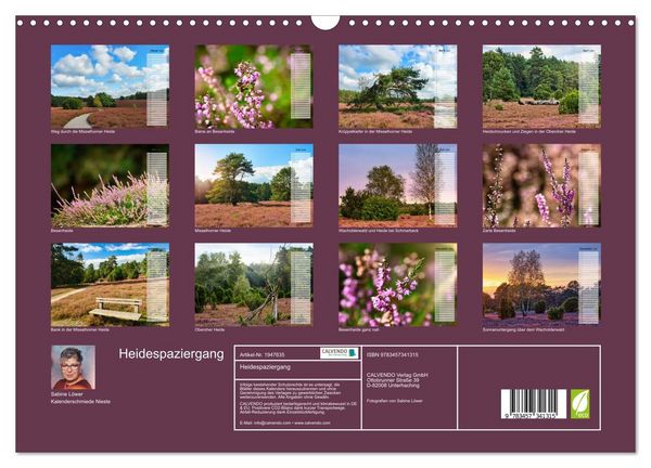 Produktbild: Heidespaziergang (Wandkalender 2026 DIN A3 quer), CALVENDO Monatskalender