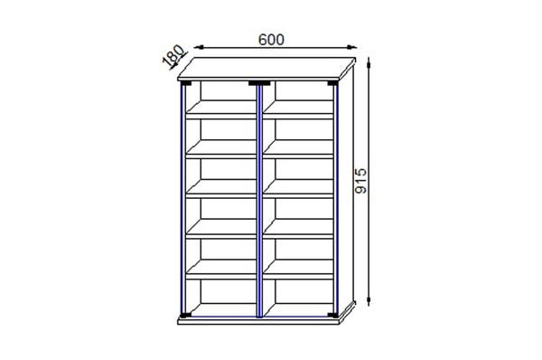 Produktbild: Holz CD DVD Stand Regal Schrank Roma Glast&uuml;r