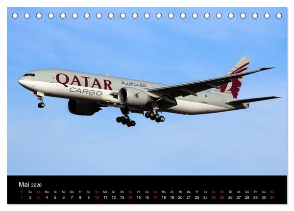 Produktbild: Internationale Frachtflugzeuge (Tischkalender 2026 DIN A5 quer), CALVENDO Monatskalender