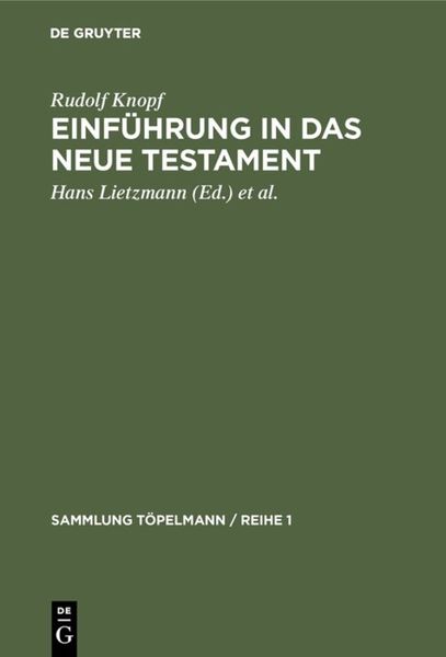 Produktbild: Einf&uuml;hrung in das Neue Testament