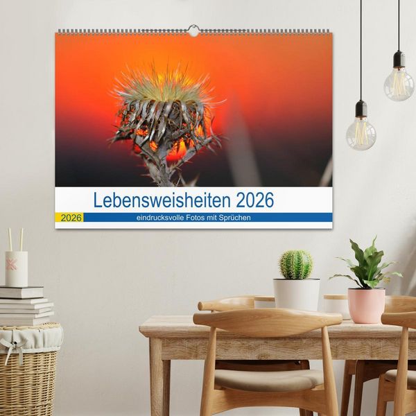 Produktbild: Lebensweisheiten 2026 (Wandkalender 2026 DIN A2 quer), CALVENDO Monatskalender