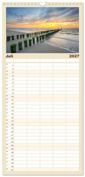 Produktbild: Familienplaner 2027 - Wundersch&ouml;ne Niederlande mit 5 Spalten (Wandkalender, 21 x 45 cm) CALVENDO