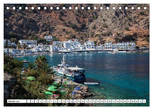 Produktbild: Kreta &ndash; Zwischen Bergen, Buchten und Geschichte (Tischkalender 2027 DIN A5 quer), CALVENDO Monatskalender