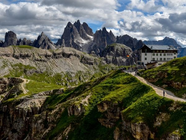 Produktbild: Auronzoh&uuml;tte vor Cadini-Gruppe (Puzzle)